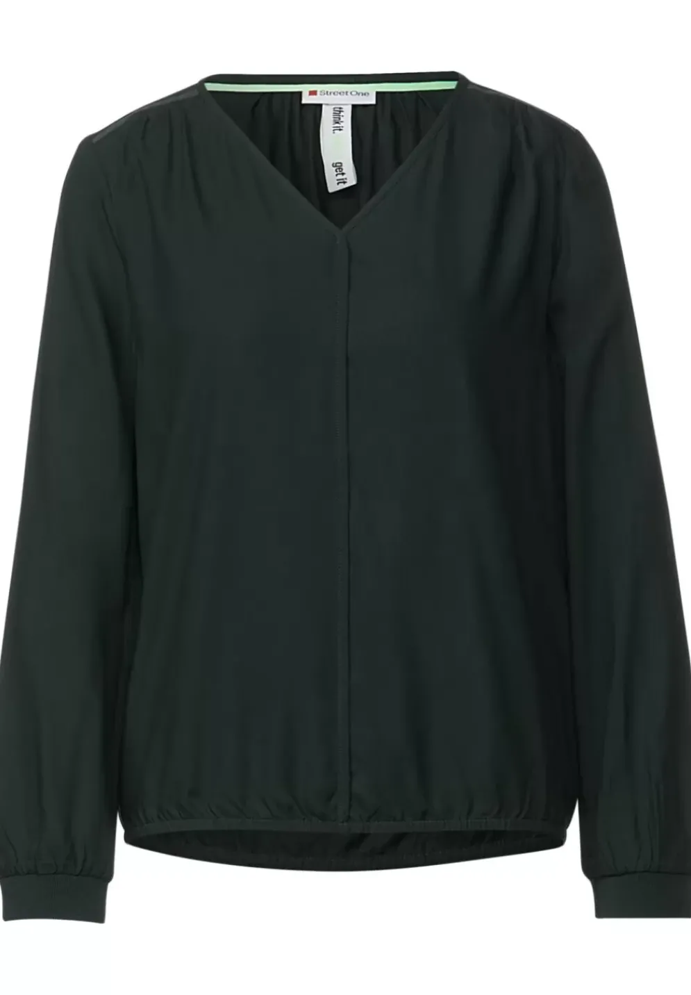 Bluse In Unifarbe