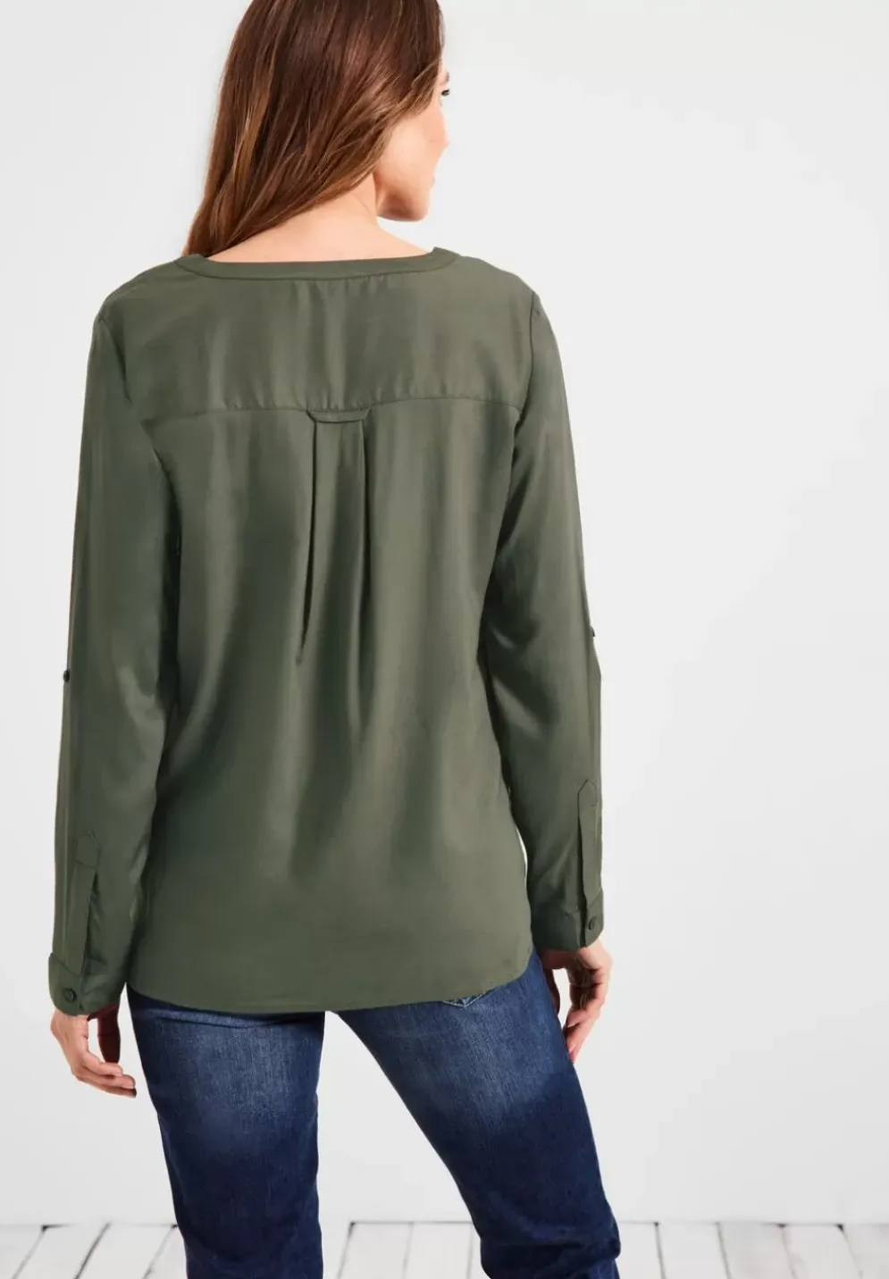 Bluse In Unifarbe