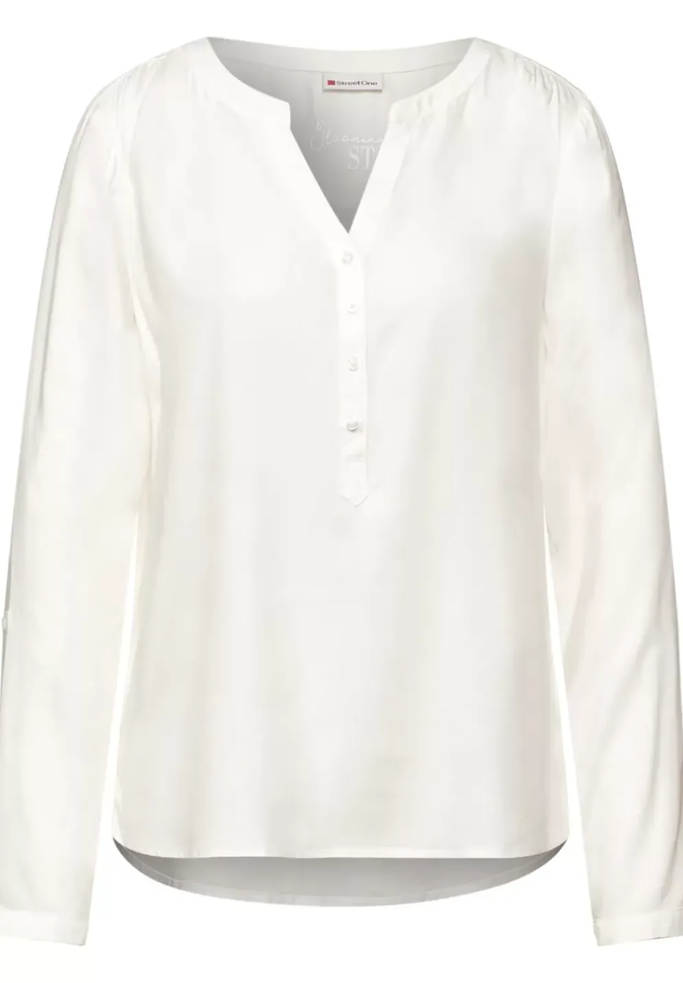 Bluse In Unifarbe