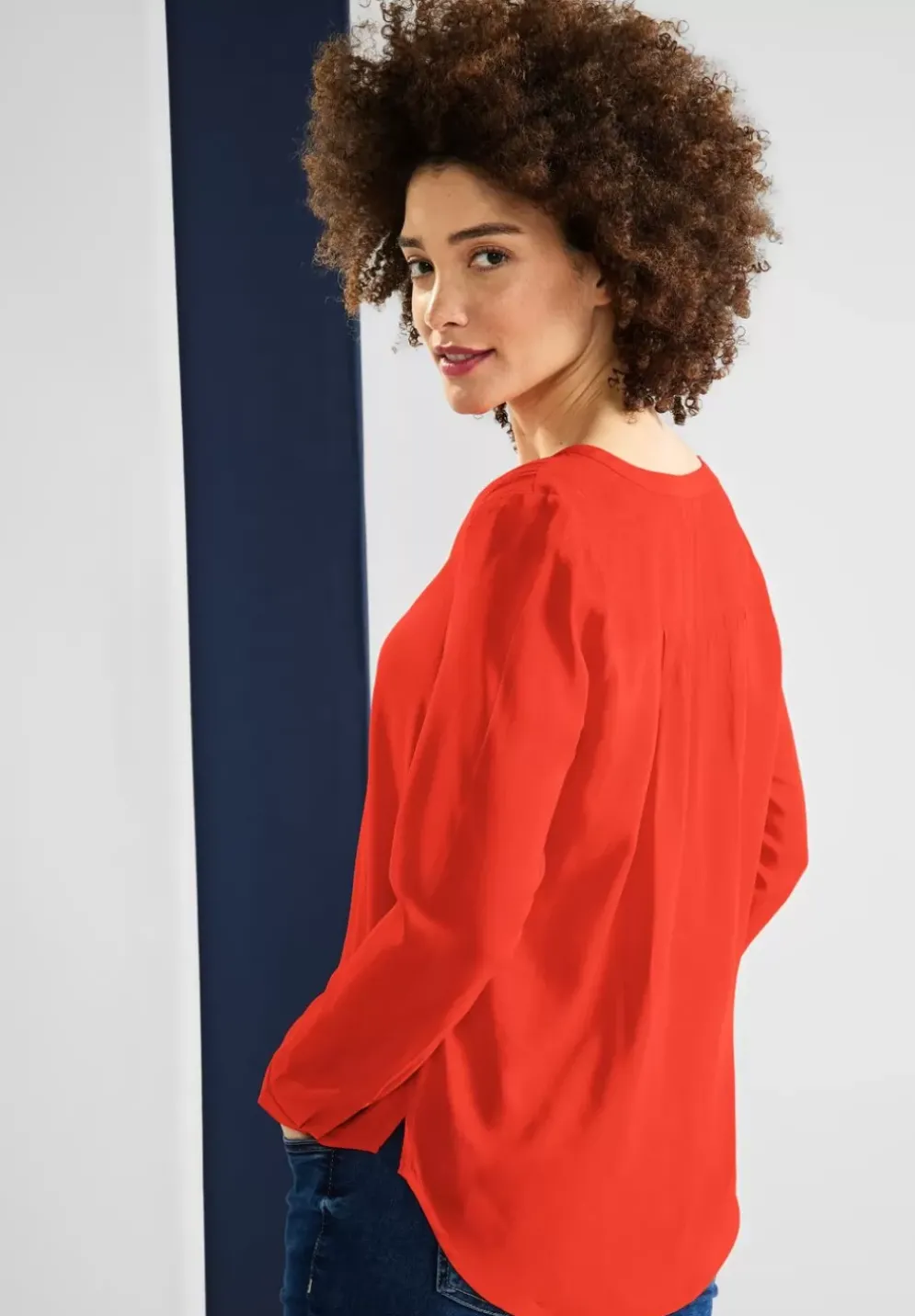 Bluse In Unifarbe