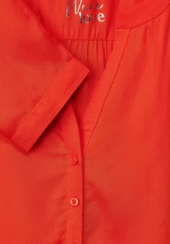 Bluse In Unifarbe