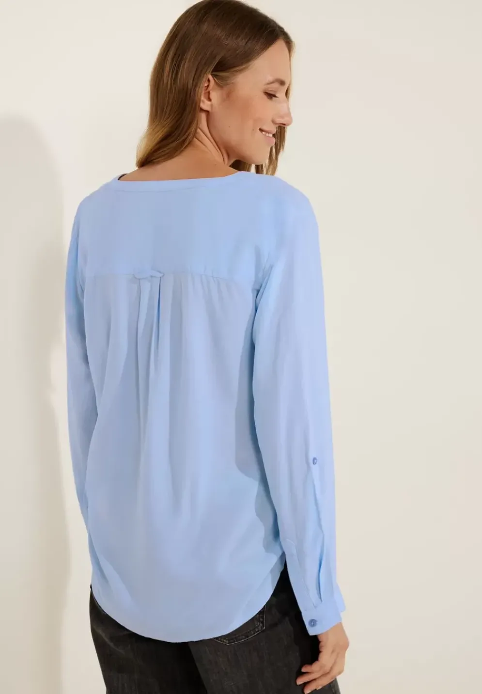 Bluse In Unifarbe