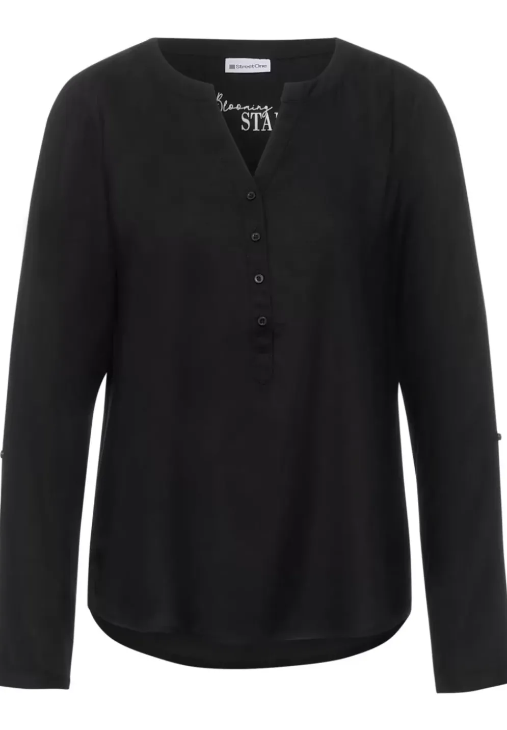 Bluse In Unifarbe