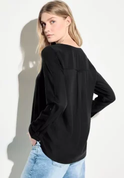 Bluse In Unifarbe