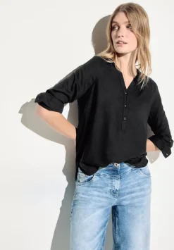 Bluse In Unifarbe