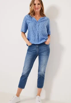 Bluse Mit Allover Print