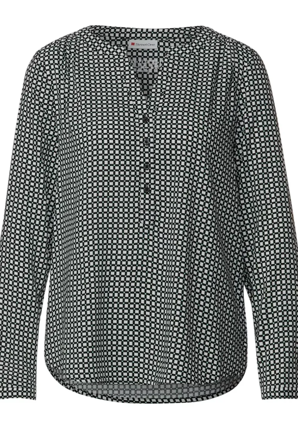 Bluse Mit Allover Print