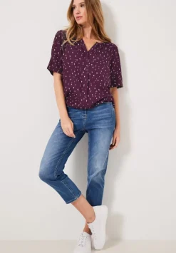 Bluse Mit Allover Print