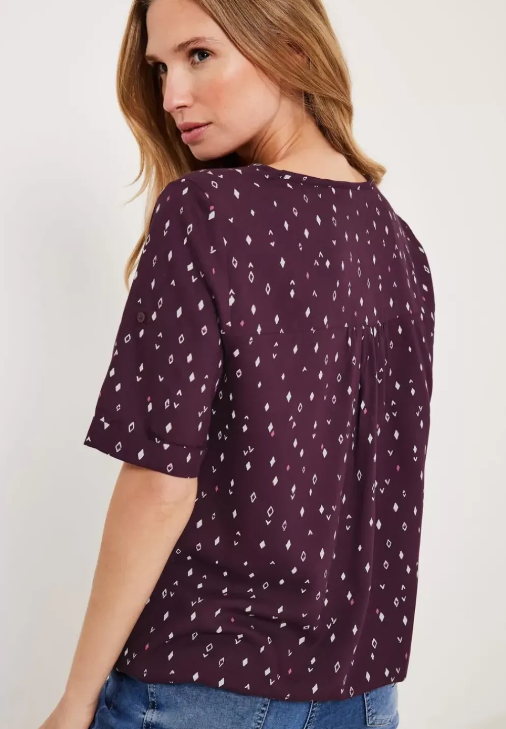 Bluse Mit Allover Print