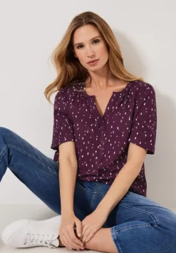 Bluse Mit Allover Print