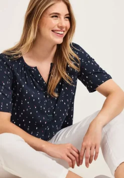 Bluse Mit Allover Print