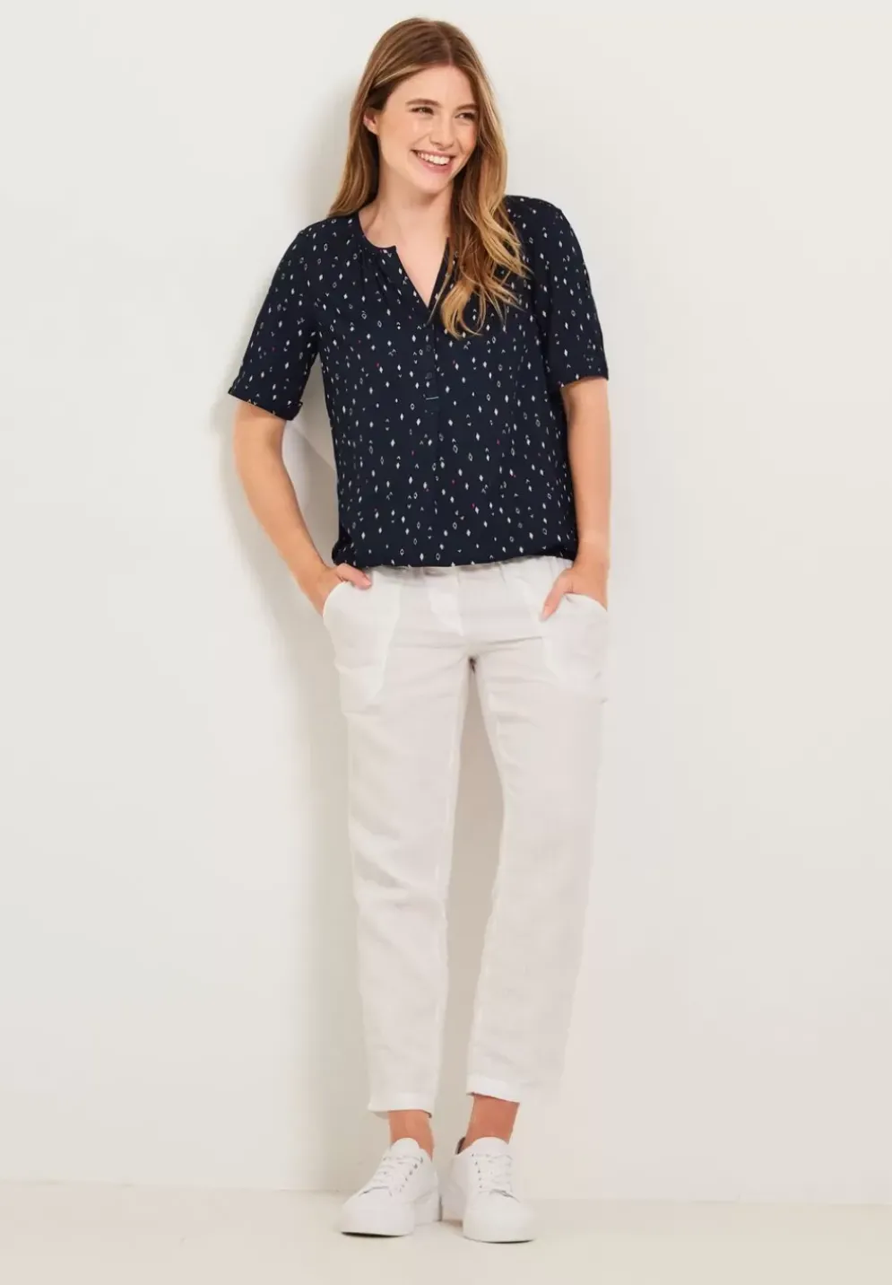 Bluse Mit Allover Print