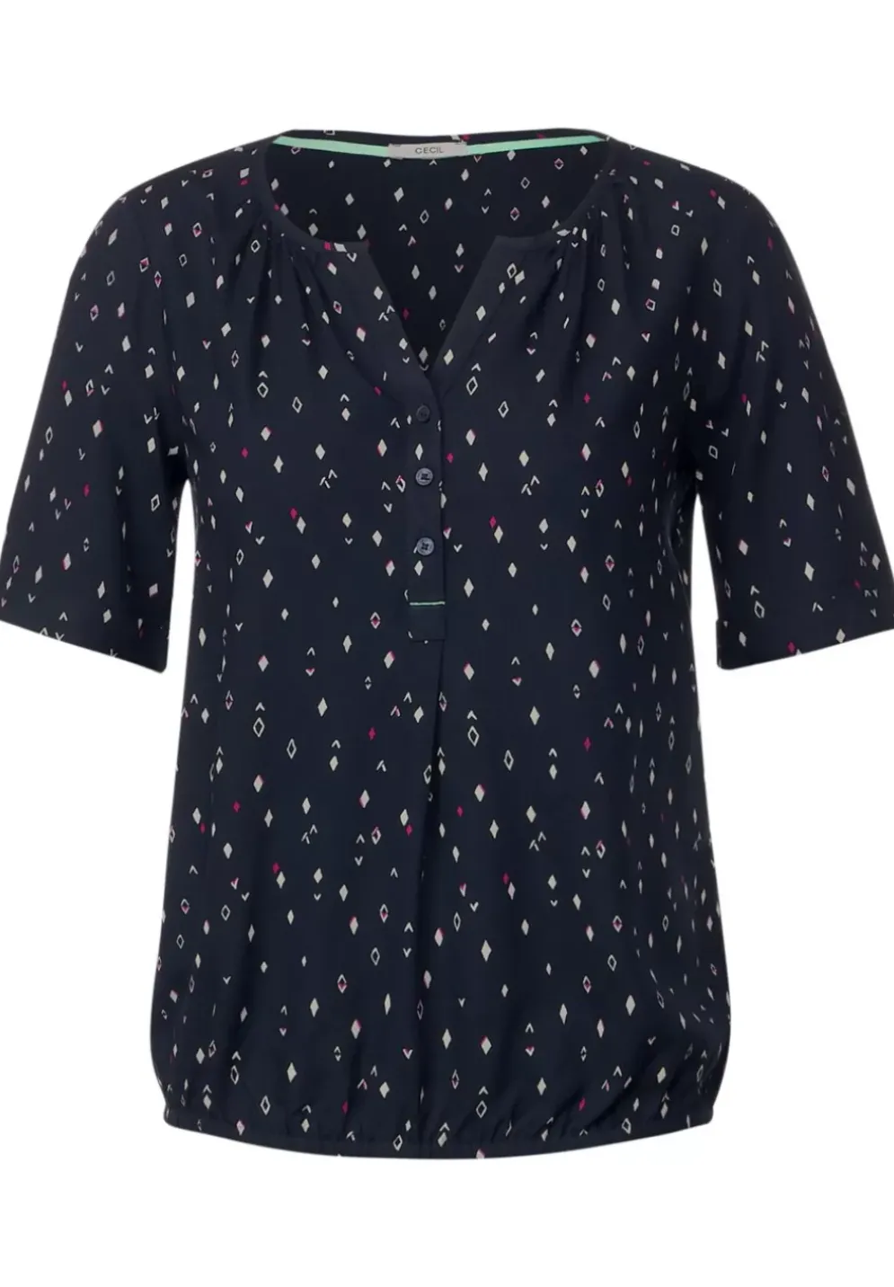 Bluse Mit Allover Print