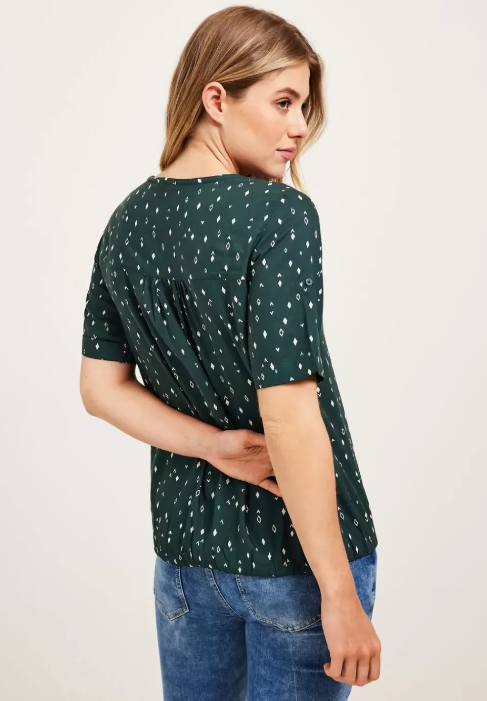 Bluse Mit Allover Print