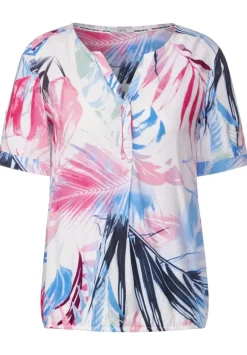 Bluse Mit Blattermuster