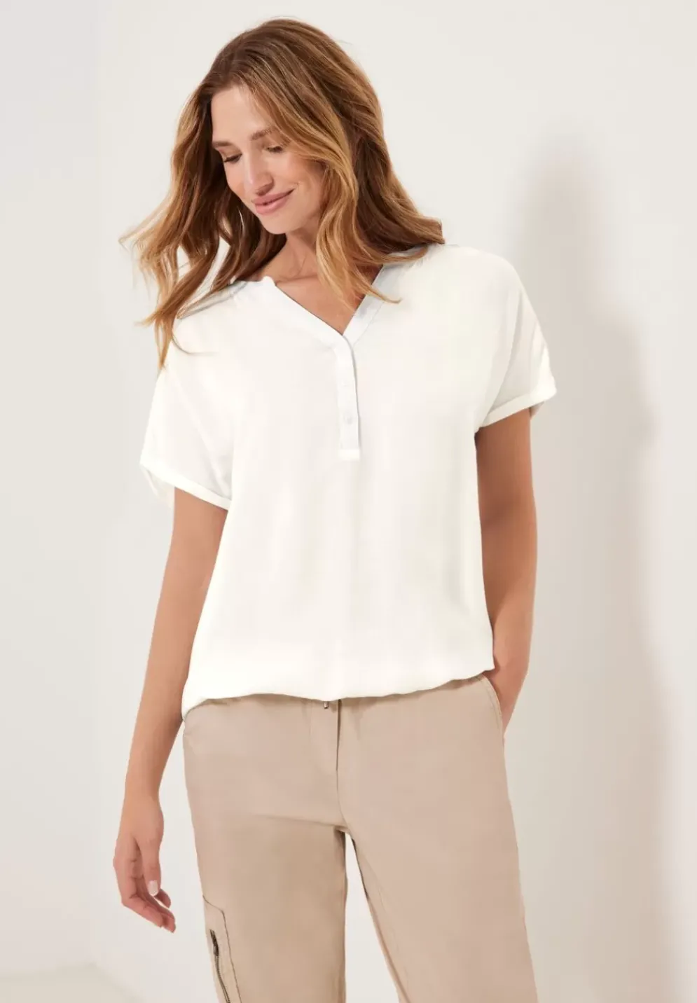 Bluse Mit Elastiksaum