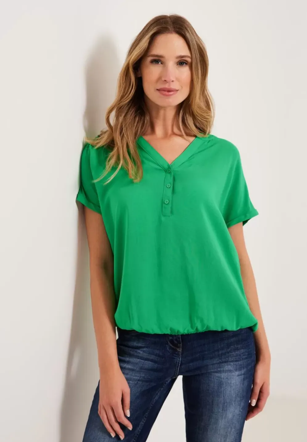 Bluse Mit Elastiksaum