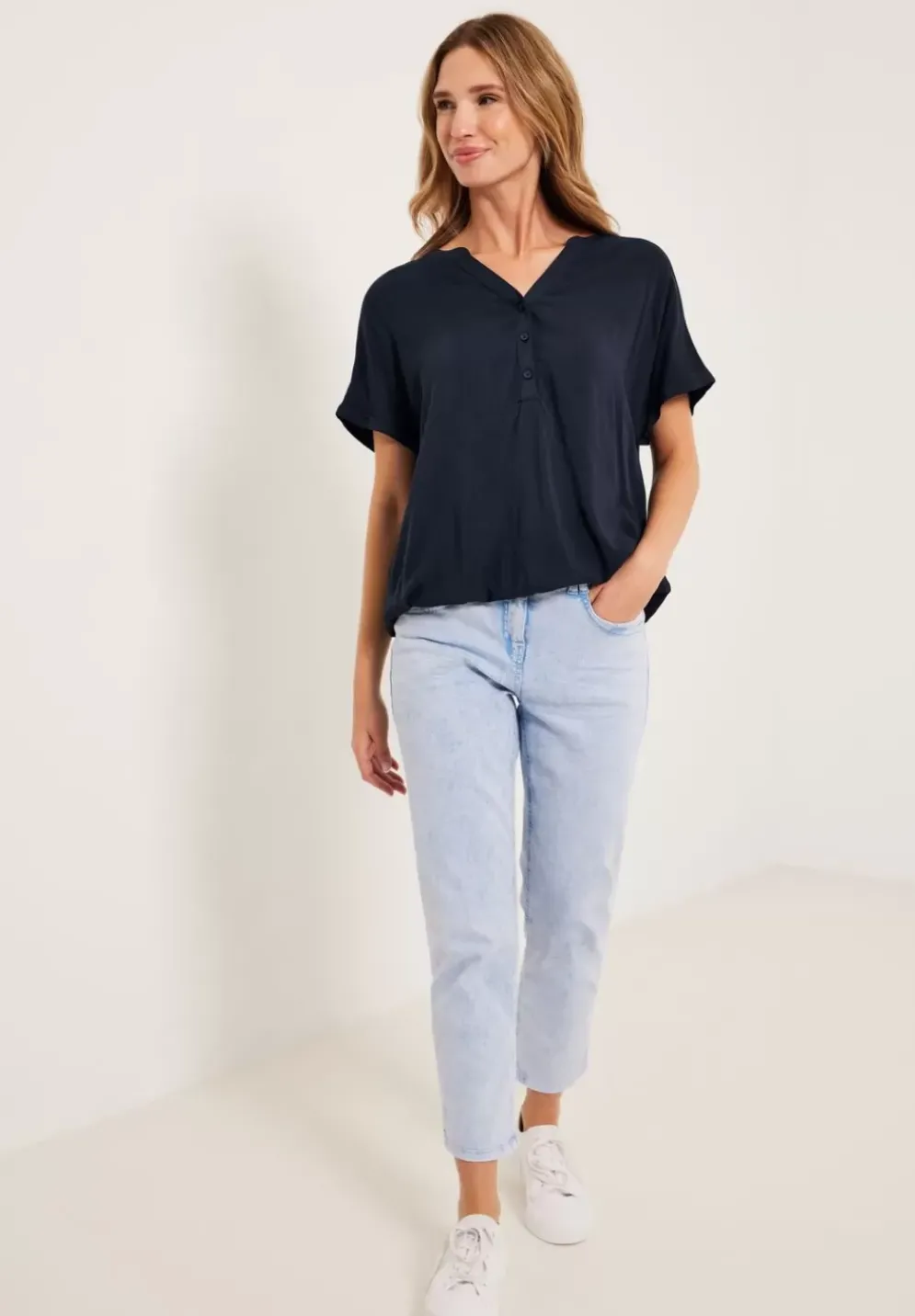 Bluse Mit Elastiksaum