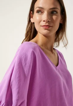 Bluse Mit Gerafftem Halbarm