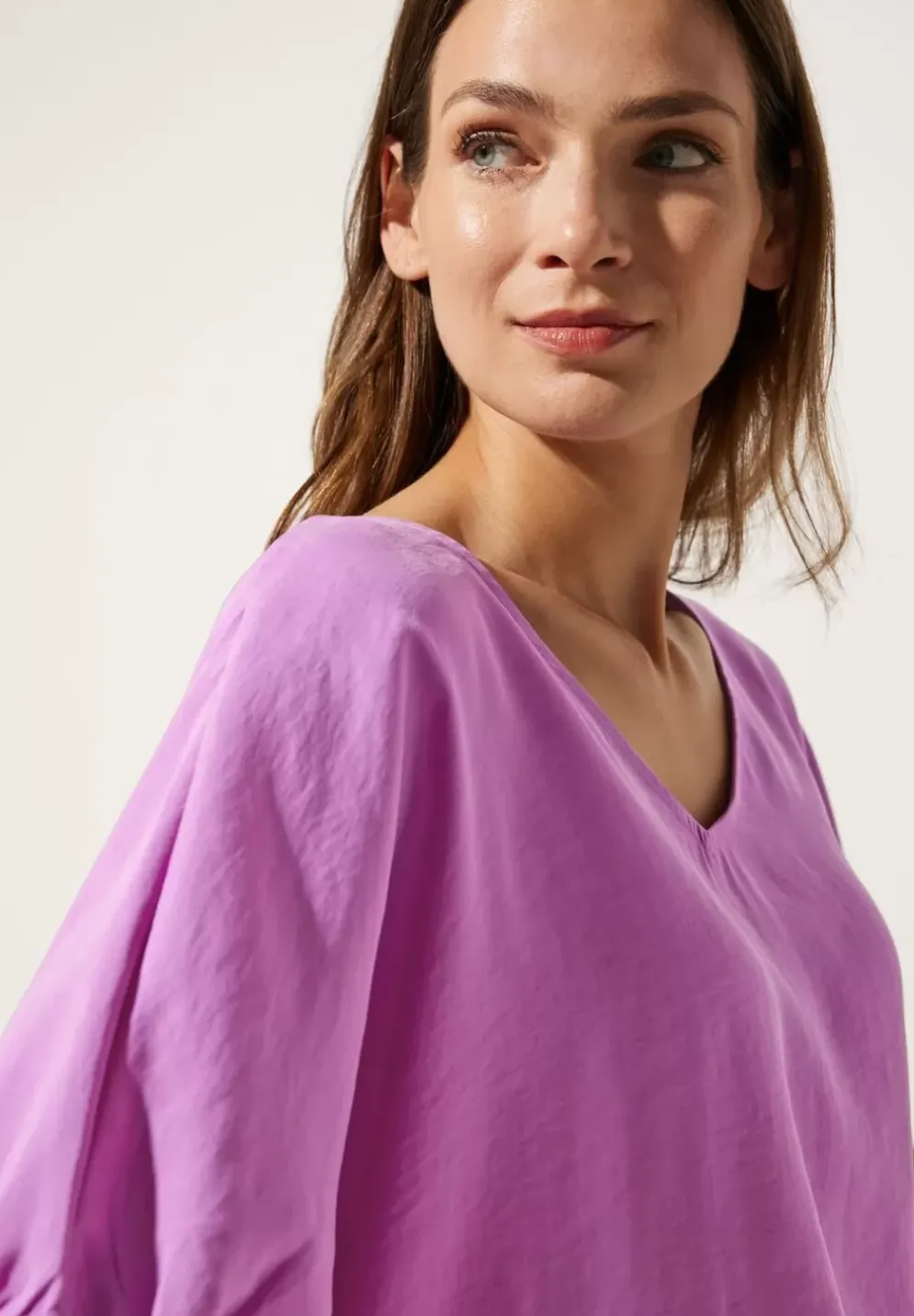 Bluse Mit Gerafftem Halbarm