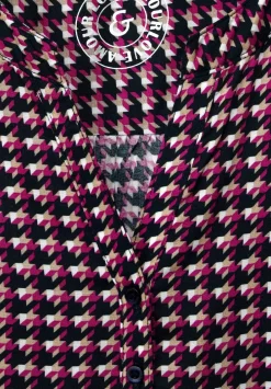 Bluse Mit Hahnentritt Muster