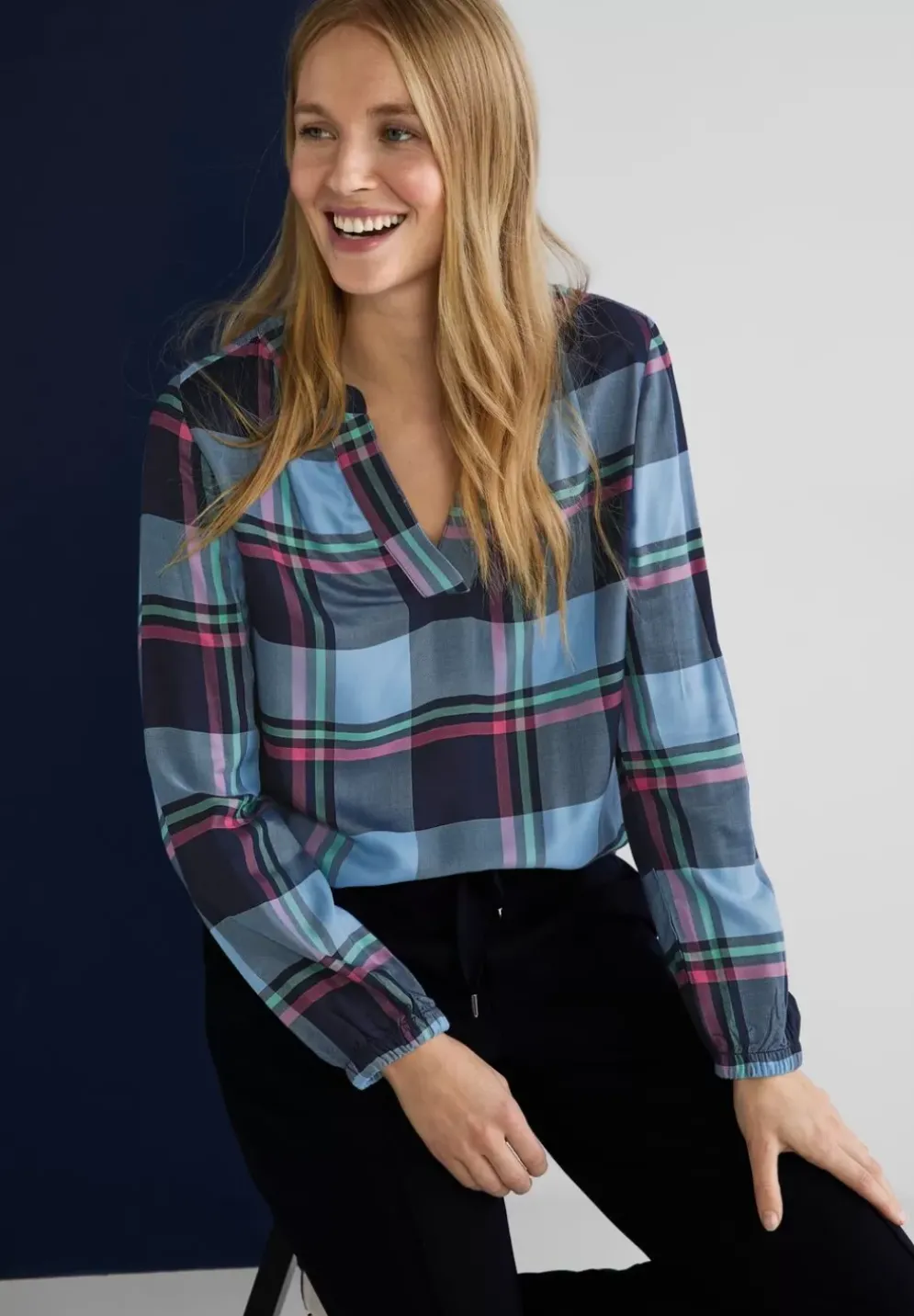 Bluse Mit Karomuster
