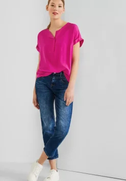 Bluse Mit Klappenkragen