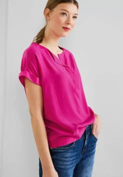 Bluse Mit Klappenkragen