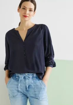 Bluse Mit Kurzer Knopfleiste