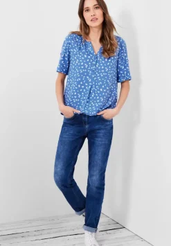 Bluse Mit Kurzer Knopfleiste