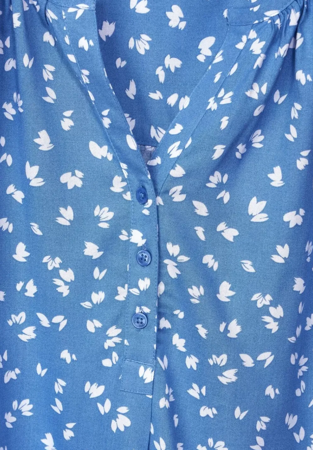 Bluse Mit Kurzer Knopfleiste