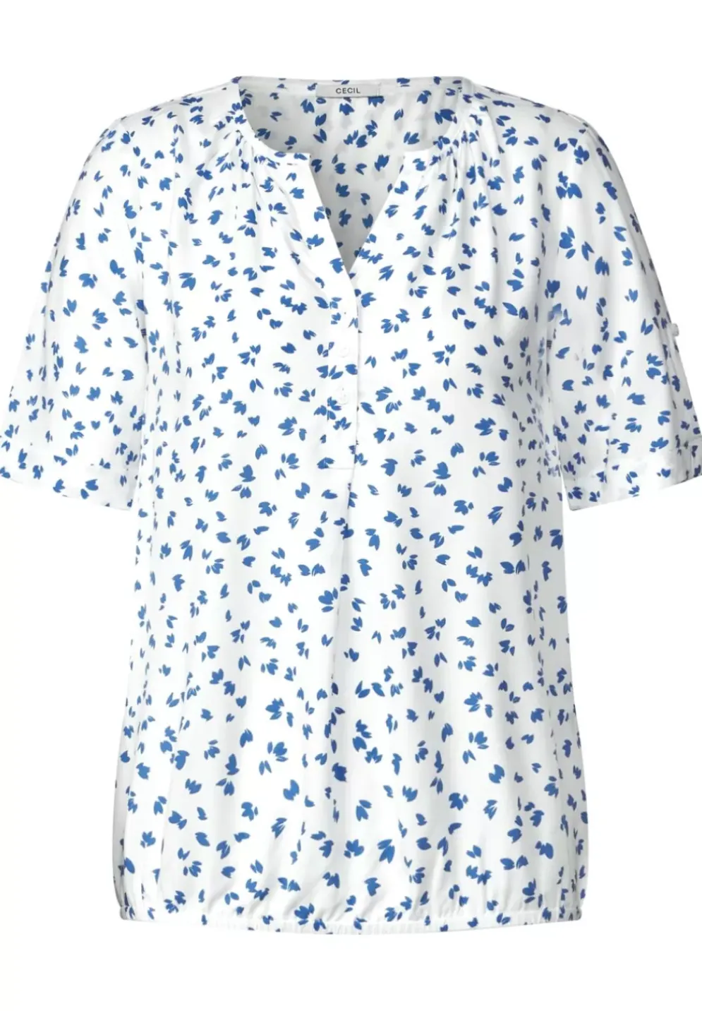Bluse Mit Kurzer Knopfleiste