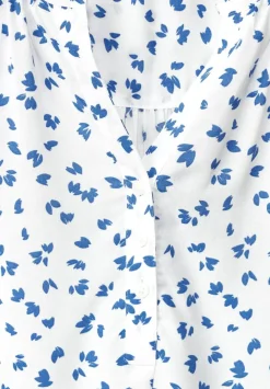 Bluse Mit Kurzer Knopfleiste
