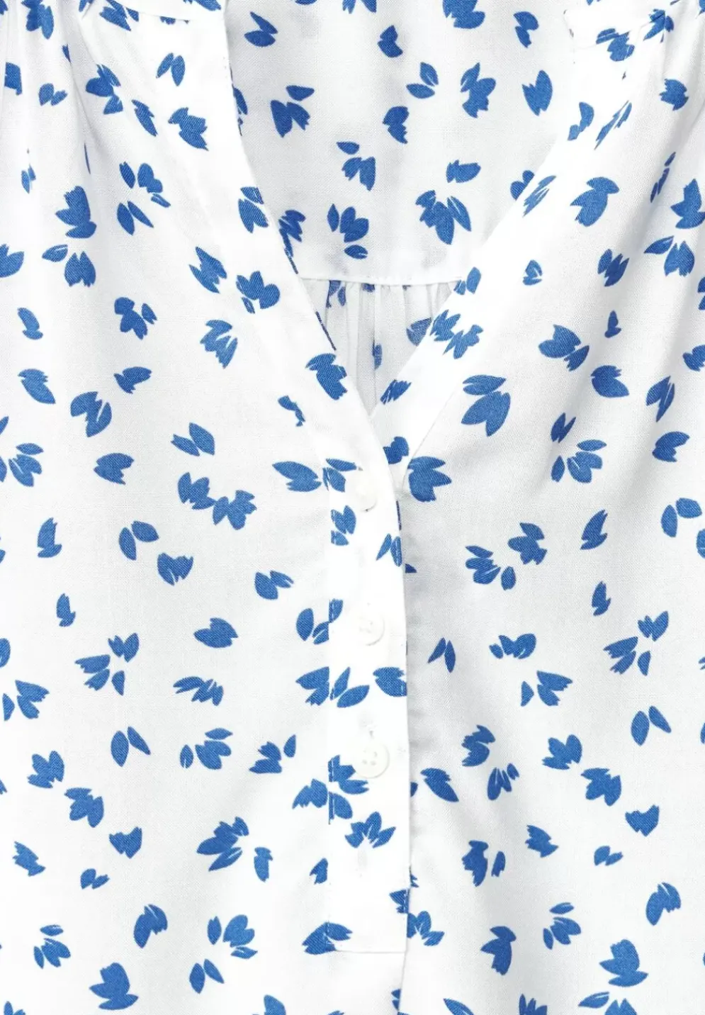 Bluse Mit Kurzer Knopfleiste