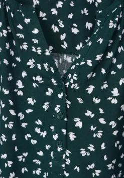 Bluse Mit Kurzer Knopfleiste