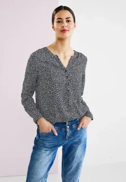 Bluse Mit Kurzer Knopfleiste