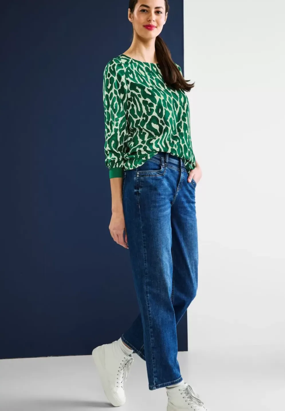 Bluse Mit Leo Print