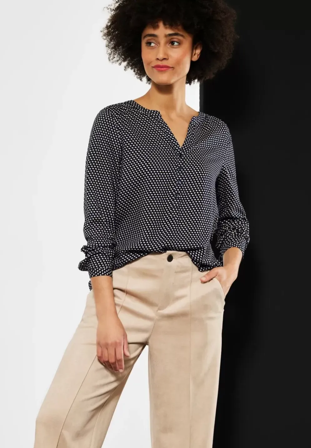 Bluse Mit Minimalmuster