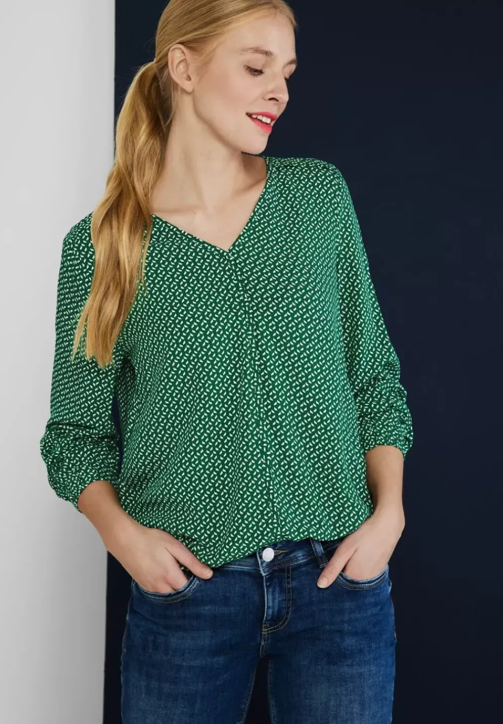 Bluse Mit Minimalmuster