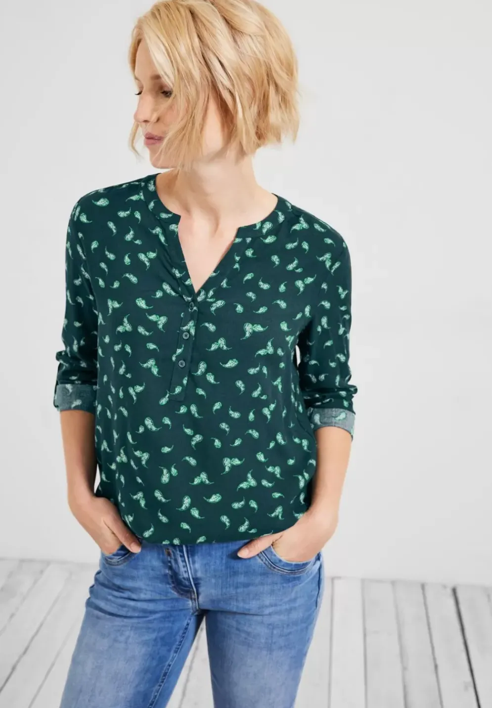 Bluse Mit Minimalmuster