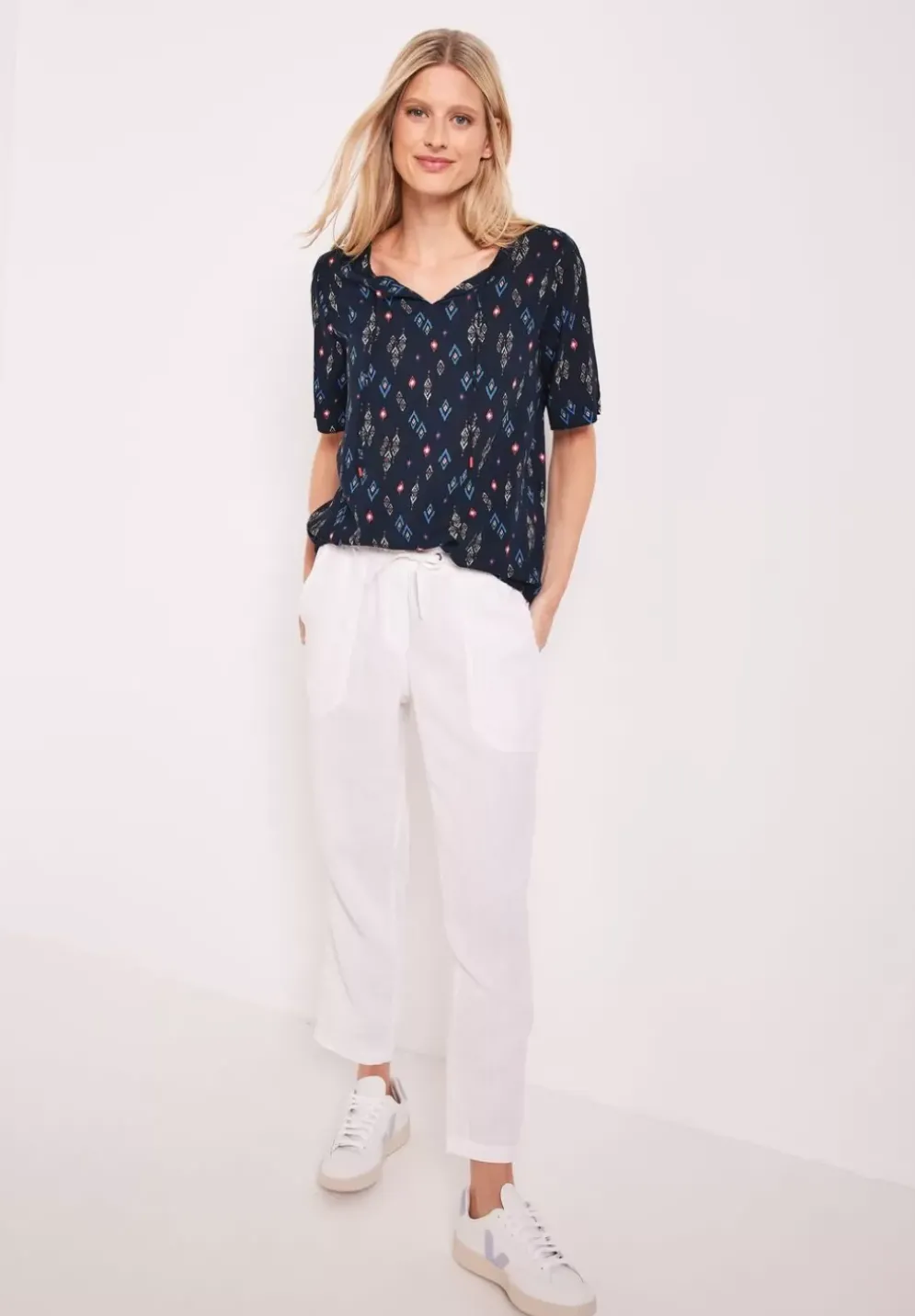 Bluse Mit Minimalprint
