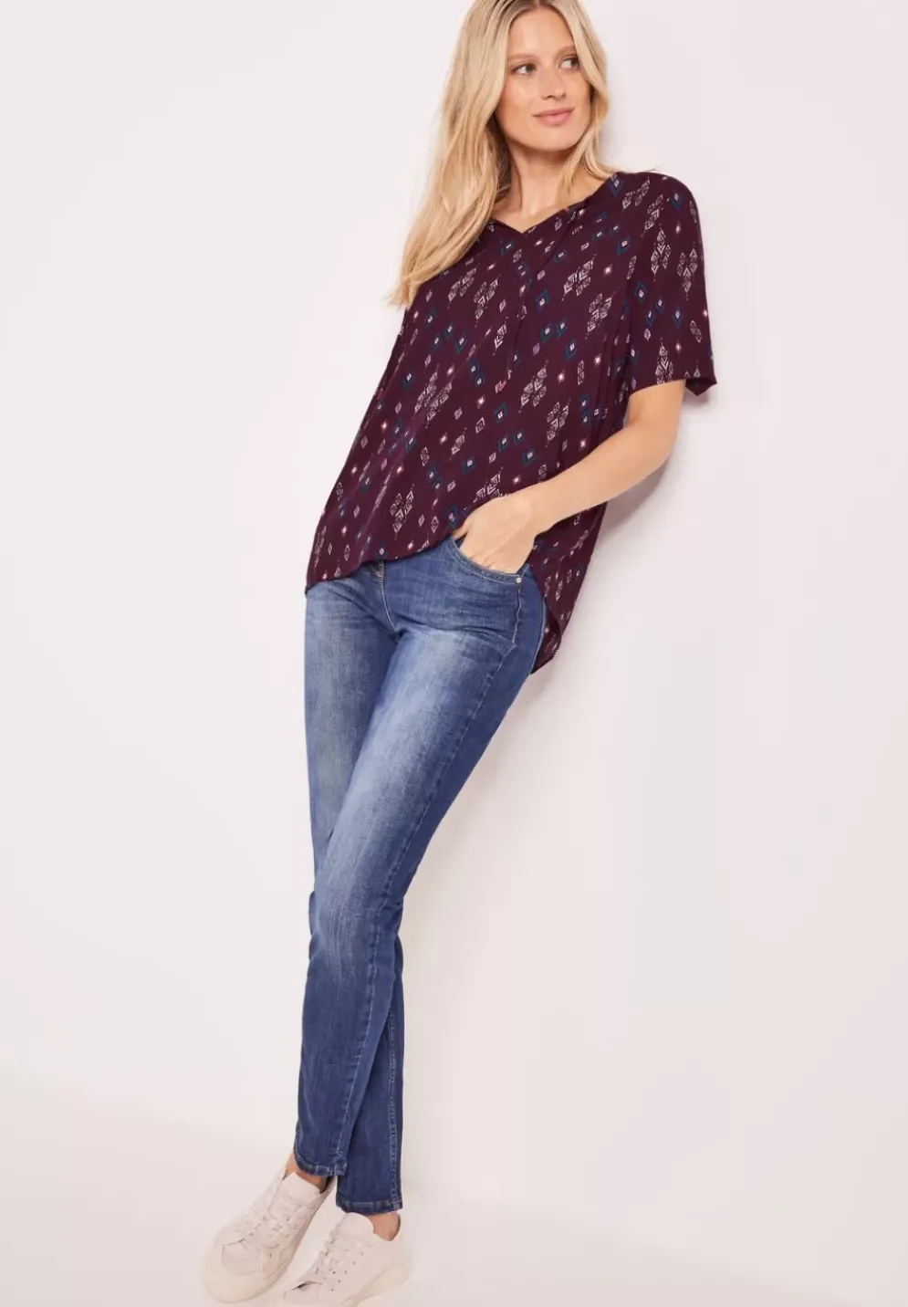 Bluse Mit Minimalprint