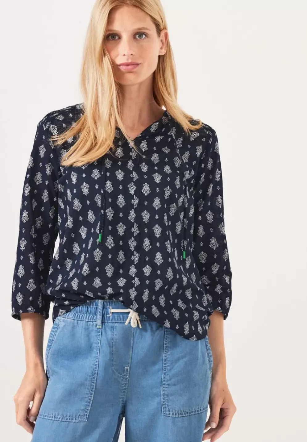 Bluse Mit Minimalprint