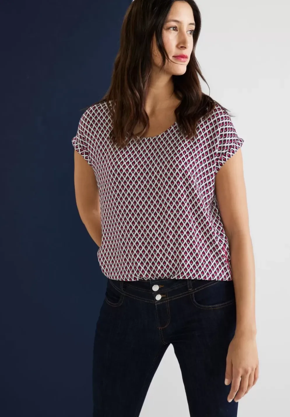 Bluse Mit Minimalprint