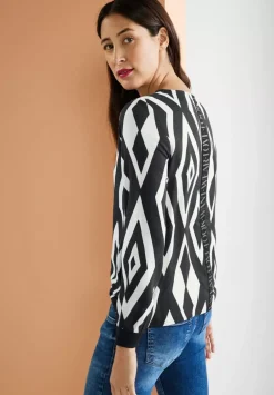 Bluse Mit Rhombus Print