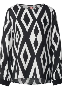 Bluse Mit Rhombus Print