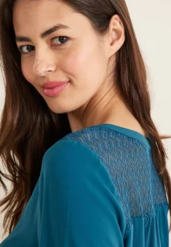 Bluse Mit Spitzendetail