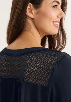 Bluse Mit Spitzendetail