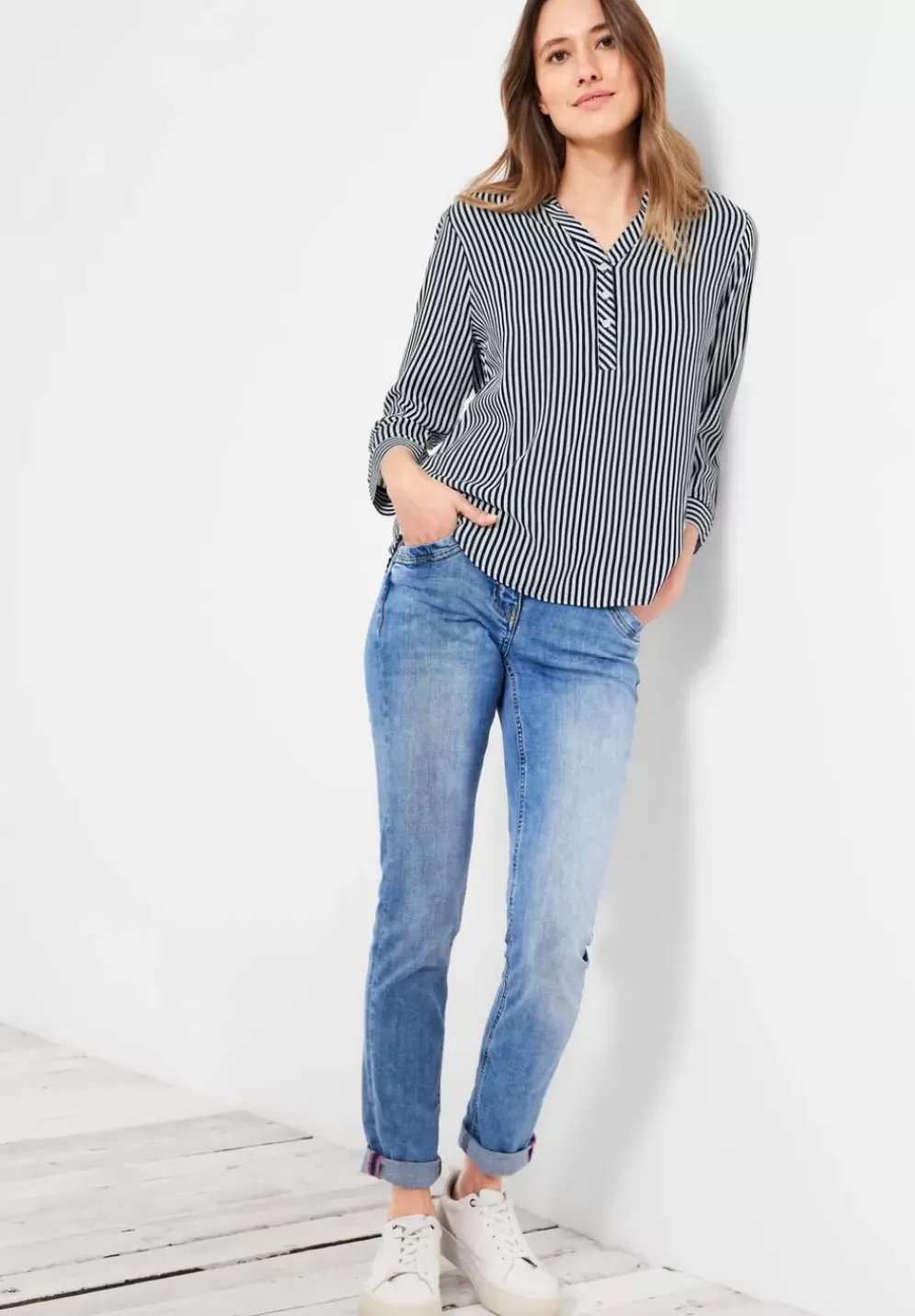 Bluse Mit Streifen