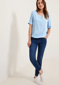Bluse Mit Turn-Up Armel